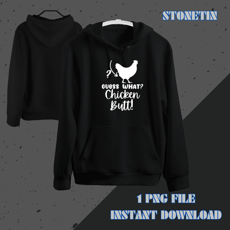 Guess What Chicken Butt Funny Graphic Tee For Women and Men.png