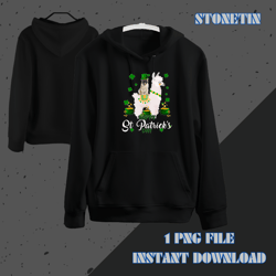 happy st. patrick day funny leprechaun pug riding llama