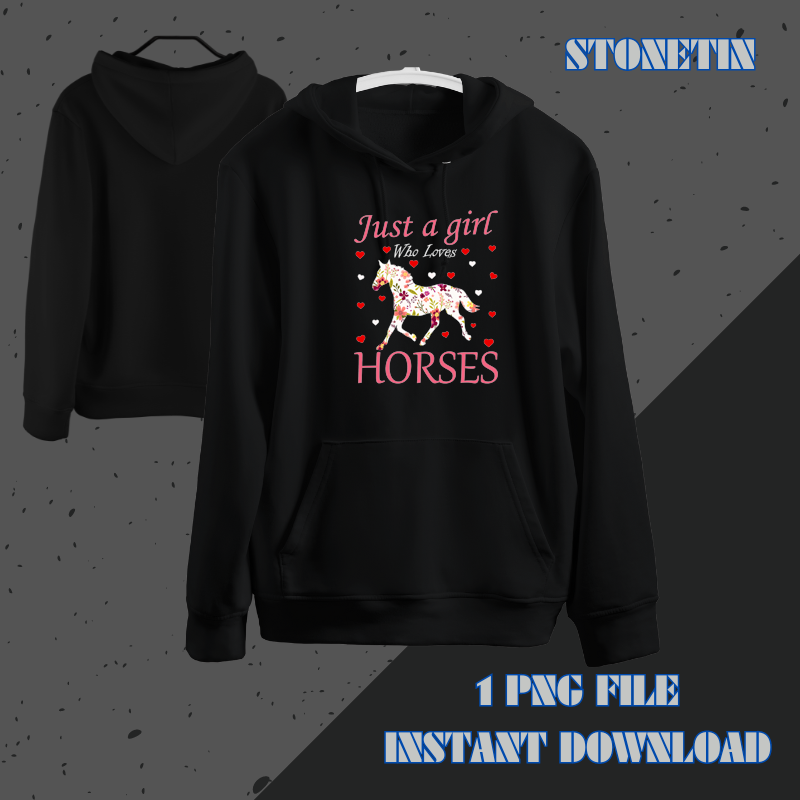 Horse Animal Lover Tee Just A Girl Who Loves Horses 21.png