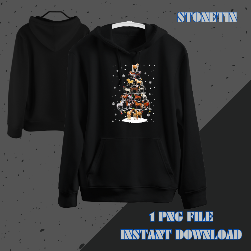 Horse Christmas Ornament Tree Funny Horse Lover Xmas Holiday.png