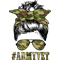 Army Vet Life Messy Bun Camo Print Sunglasses Veterans Day T-Shirt.png