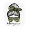 Army wife Life Messy Bun Camo Print Sunglasses Veterans Day T-Shirt.png