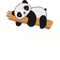 Funny panda motif - panda is tired - today not panda bear T-Shirt.png