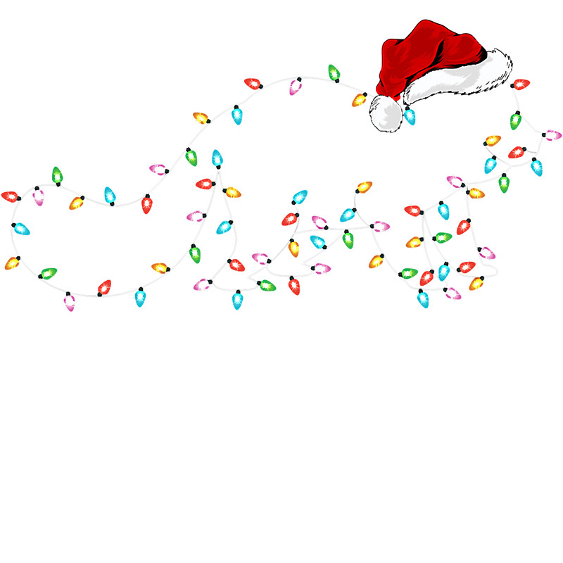 Funny Red Panda Xmas Lighting Santa Hat Red Panda Christmas T-Shirt.png