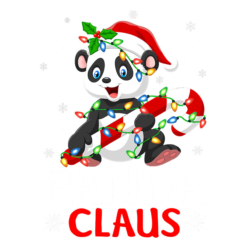 Panda Animal Lover Xmas Funny Panda Claus Christmas T-Shirt.png