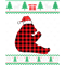 Panda Red Plaid Ugly Christmas Sweater Matching Pajamas Premium T-Shirt.png