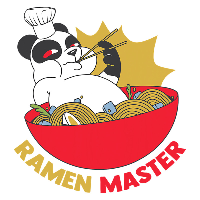 Ramen Master - Anime Animals - Pandas Japanese Aesthetics T-Shirt.png
