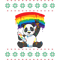 Ugly Christmas Sweater Panda Rainbow Flag Panda Bear T-Shirt.png