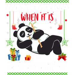 wake me up when it's christmas panda lover xmas funny