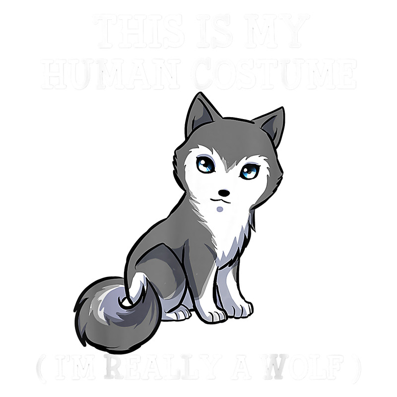 Wolf Halloween Costume tee boy girl boys mens men Kids Youth T-Shirt.png