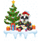 Xmas Lighting Tree Santa Hat Panda Christmas T-Shirt.png