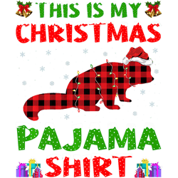 xmas santa hat this is my red panda christmas pajama premium