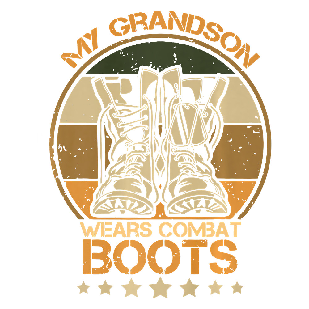 My Grandson Wears Combat Boots Vintage Retro Premium T-Shirt.png