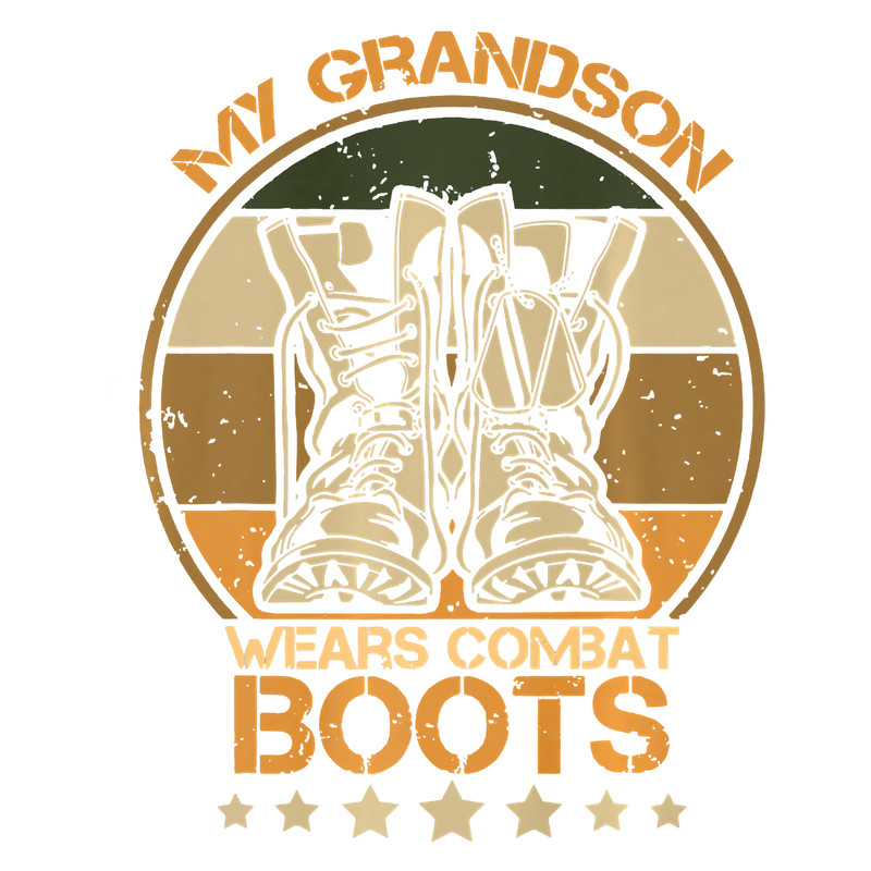 My Grandson Wears Combat Boots Vintage Retro Premium T-Shirt.png