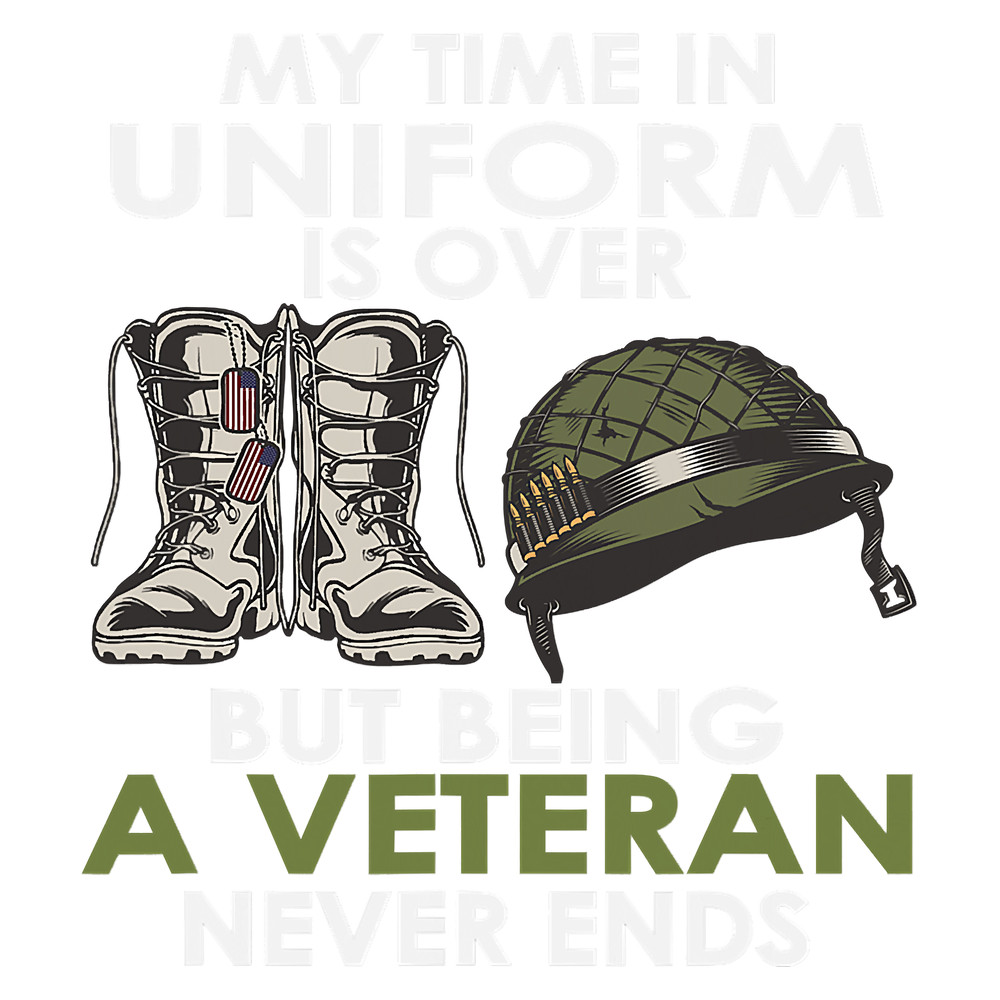 My Time In Uniform Is Over But Being A Veteran Never Ends T-Shirt.png