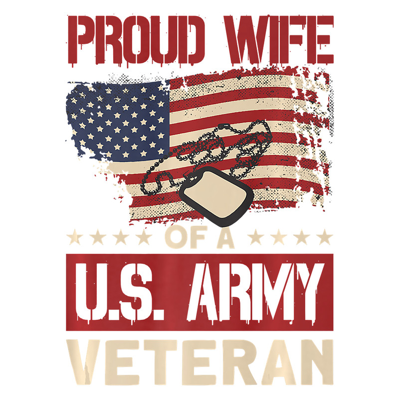 Proud Wife Of A U.S. Army Veteran - Soldier Wife Premium T-Shirt.png