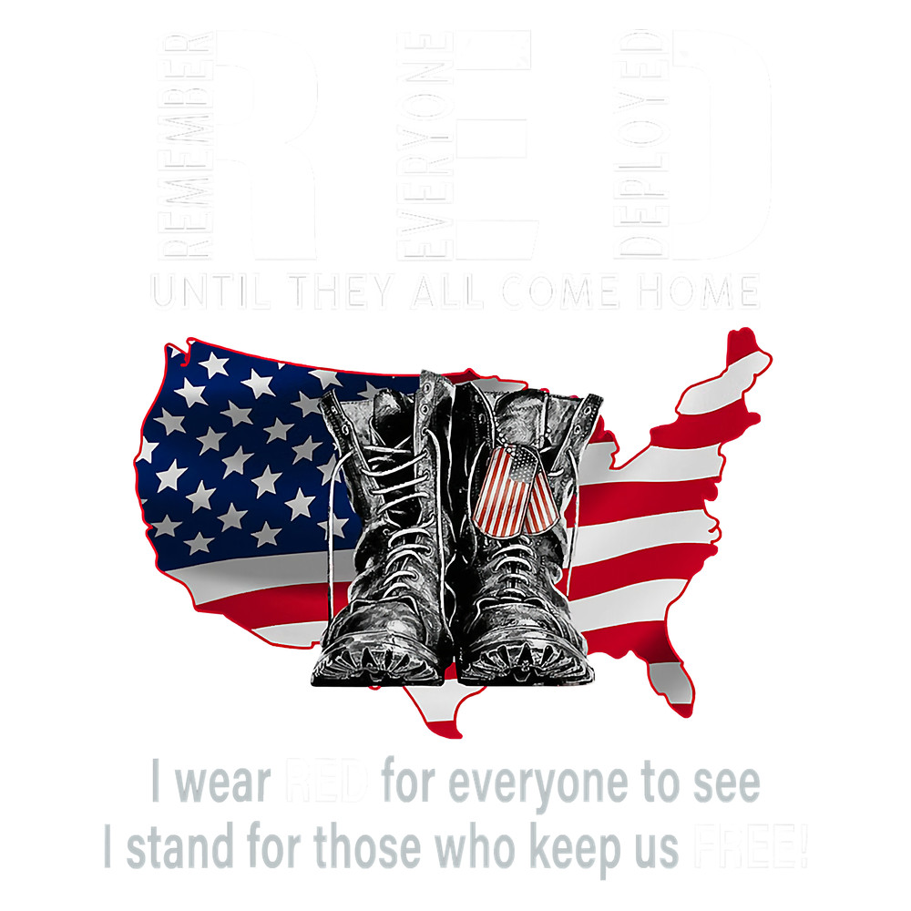 Red Until They All Come Home Veteran Boots Veteran Day T-Shirt.png