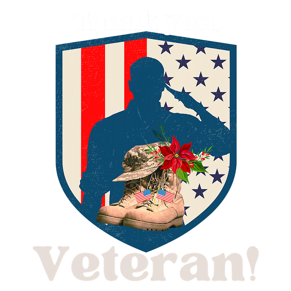 Veterans Day Military Boots Thank You Veteran Flag T-Shirt.png