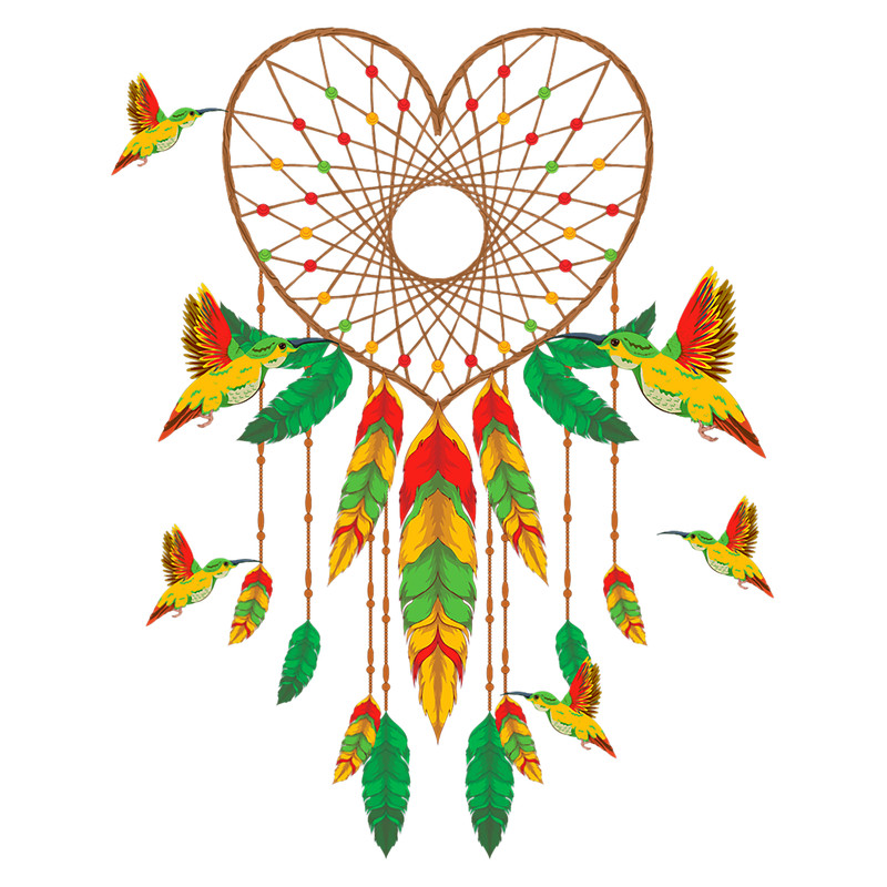 Hummingbird Boho Indian Indigenous Spiritual Dreamcatcher.png