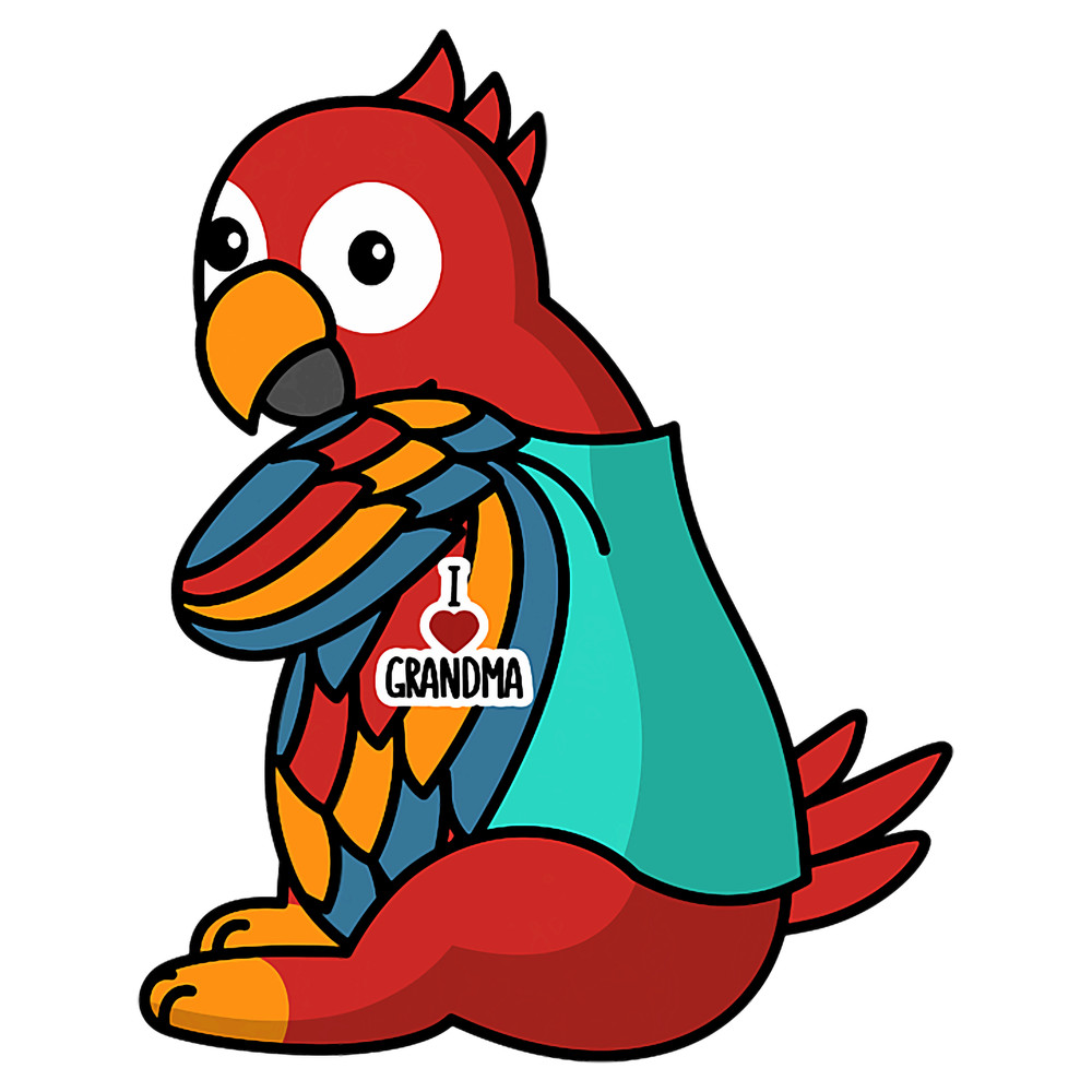 I Love Grandma Tattoo Parrot Grandmother Bird Pet.png