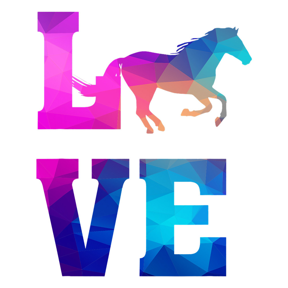 I Love Horses 2Animal Horse Lover Triangles Polygon.png