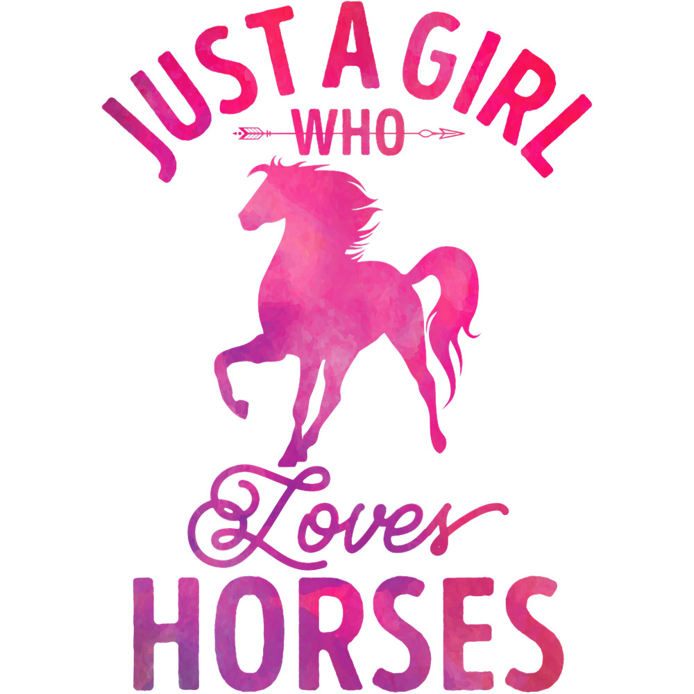 Just A Girl Who Loves Horses T Shirt Watercolor Horse shirt.png