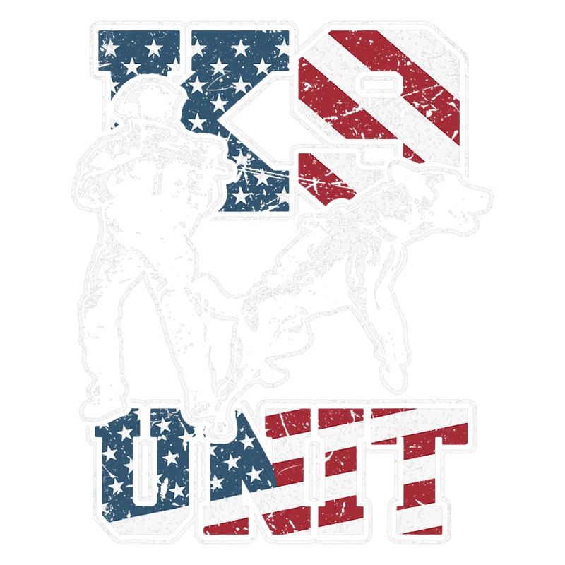 K9 Unit Dog Police Officer Army Soldier Rescue USA Flag.png