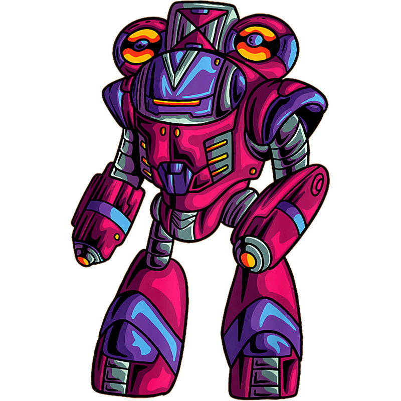 Kids Soldier Alien Robot Laser Arm Cannon Bright Colorful Cartoon.png