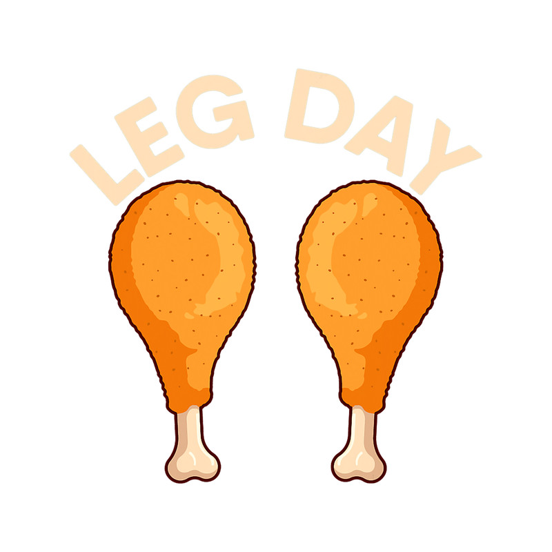 Leg Day Food Chicken Workout Gym Fitness Weightlifting Humor.png