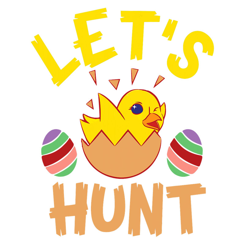 Lets Hunt Cute Egg Chicken Happy Easter Day.png