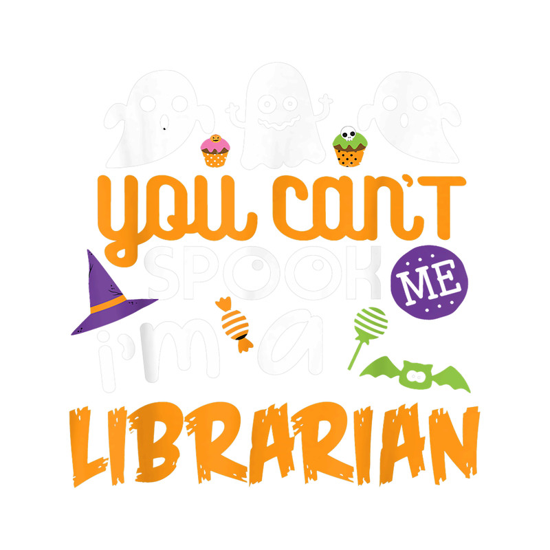 Librarian Halloween Shirt Costume Party Cant Spook Me.png