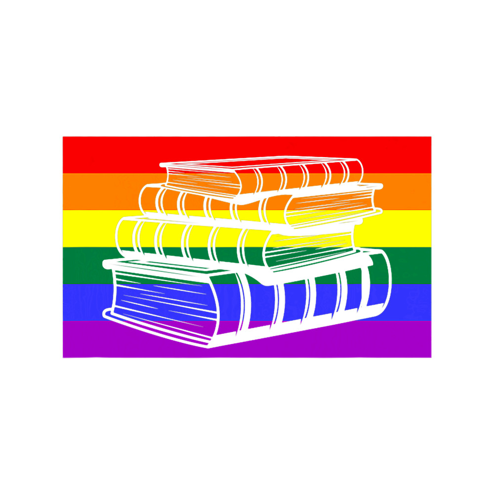 Librarian Literary Reading Books Gay Pride Flag LGBTQ Queer.png