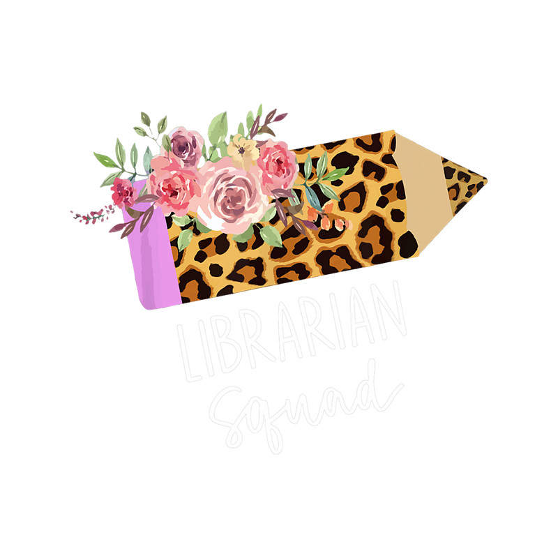 Librarian Squad Back To School Leopard Print Pencil.png