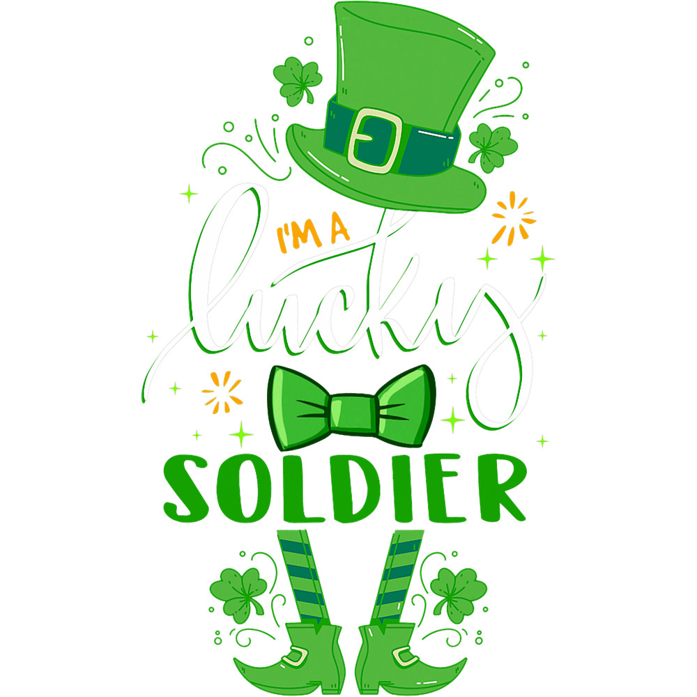 Matching St Patricks Day Leprechaun Im a Lucky Soldier.png