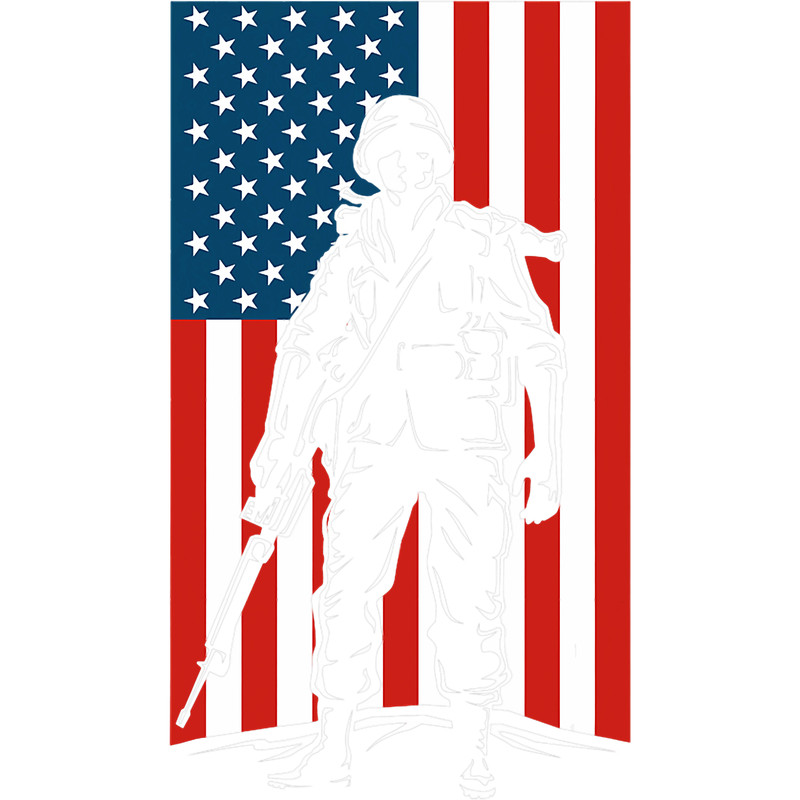 Memorial Day American Flag Soldier Remember The Fallen.png