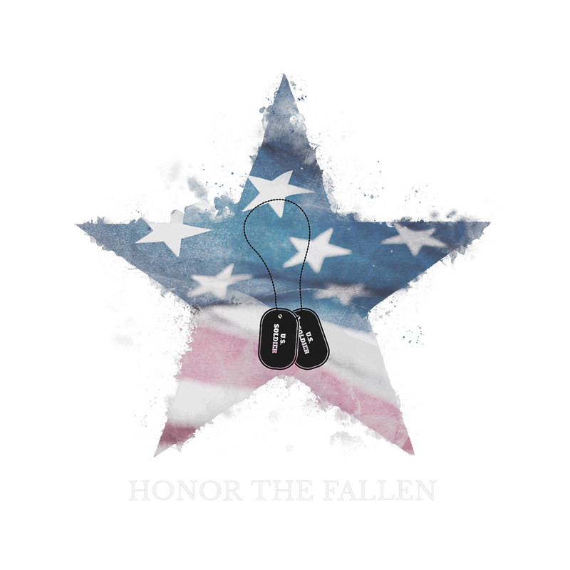 Memorial Day Honor The Fallen Soldier Proud American Flag.png