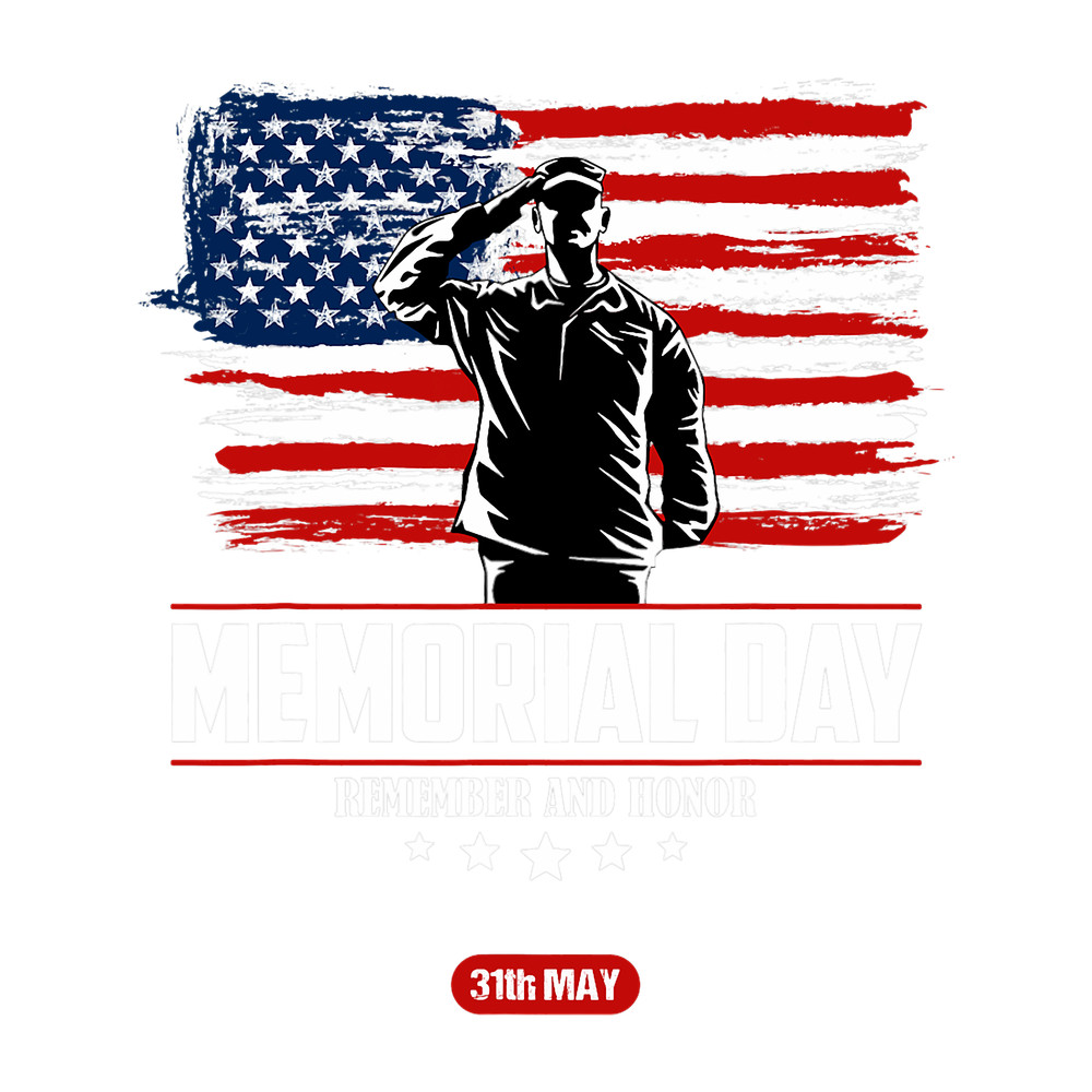 Memorial Day. Remember And Honor 31th May. Soldier. USA Flag.png