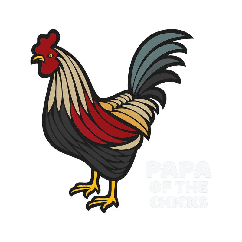 Mens Fathers Day Papa of the Chicks Chicken Dad.png