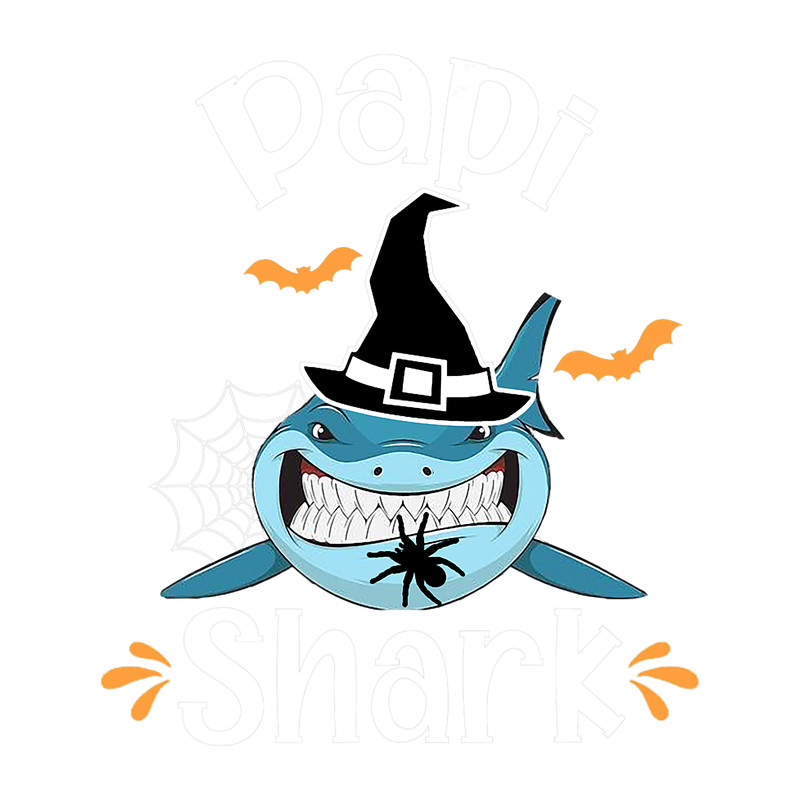 Mens Papi Shark Spanish Daddy Halloween Announcement Funny.png