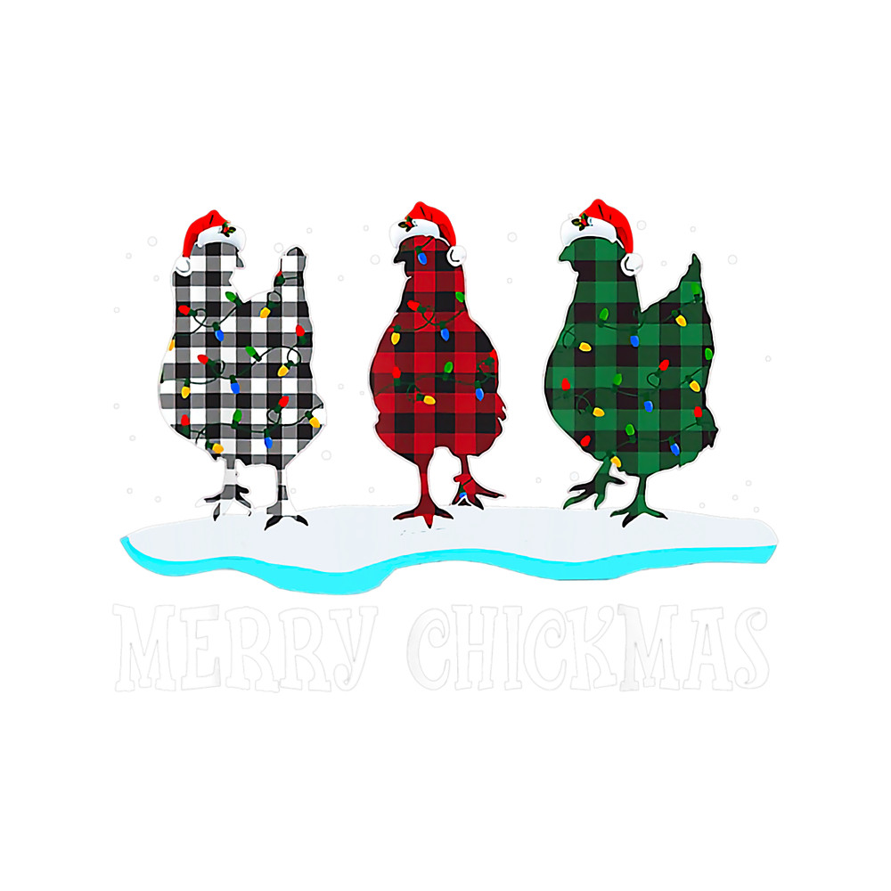 Merry Christmas Chicken Shirt Santa Hat Lights Xmas Funny 21.png