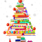 Merry Christmas Library Tree Cute Book Lover Librarian.png