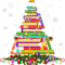 Merry Christmas Tree Reading Books Lover Librarian Nerd.png