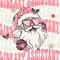 Merry Library Assistant Christmas Retro Pink Librarian.png