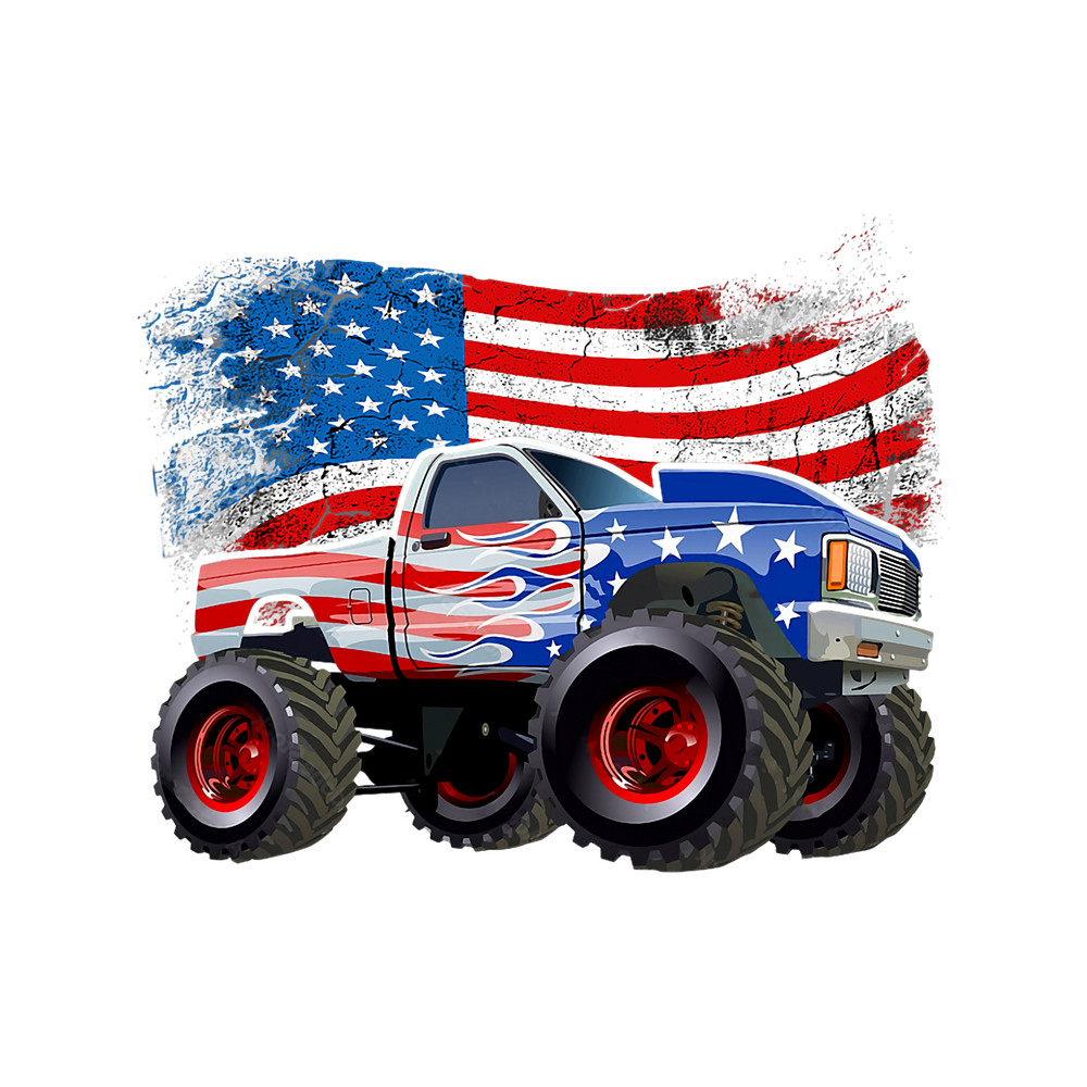 Monster Truck Lover American Flag Racing USA Patriotic 21.png
