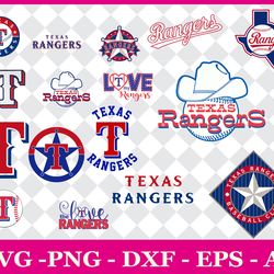 texas rangers bundle svg, texas rangers svg, mlb svg png dxf eps digital file