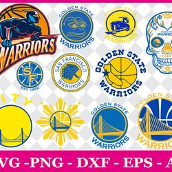 golden state warriors logo svg - warriors svg cut files, warriors png logo, nba basketball team, warriors clipart images