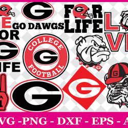 georgia bulldogs football bundle svg png, sport svg, go dawgs svg