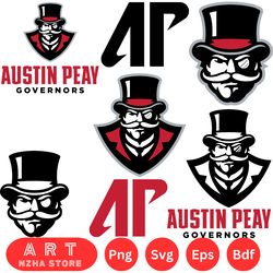 bundle ncaa random vector austin peay governors svg eps dxf png file