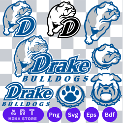 drake bulldogs bundle ncaa svg, ncaa svg, instant download
