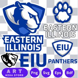 bundle logo eastern illinois panthers svg eps dxf logo ncaa bundle svg eps dxf png , digital download , instant download
